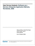 User Survey Analysis: Software as a Service, Enterprise Application Markets, Worldwide, 2008
