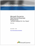 Microsoft Dynamics® RoleTailored Business Productivity