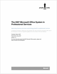 The 2007 Microsoft Office System in Professional Services