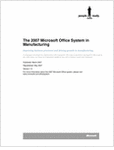 The 2007 Microsoft Office System in Manufacturing