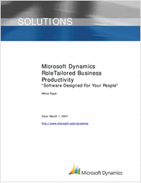 Microsoft Dynamics RoleTailored Business Productivity