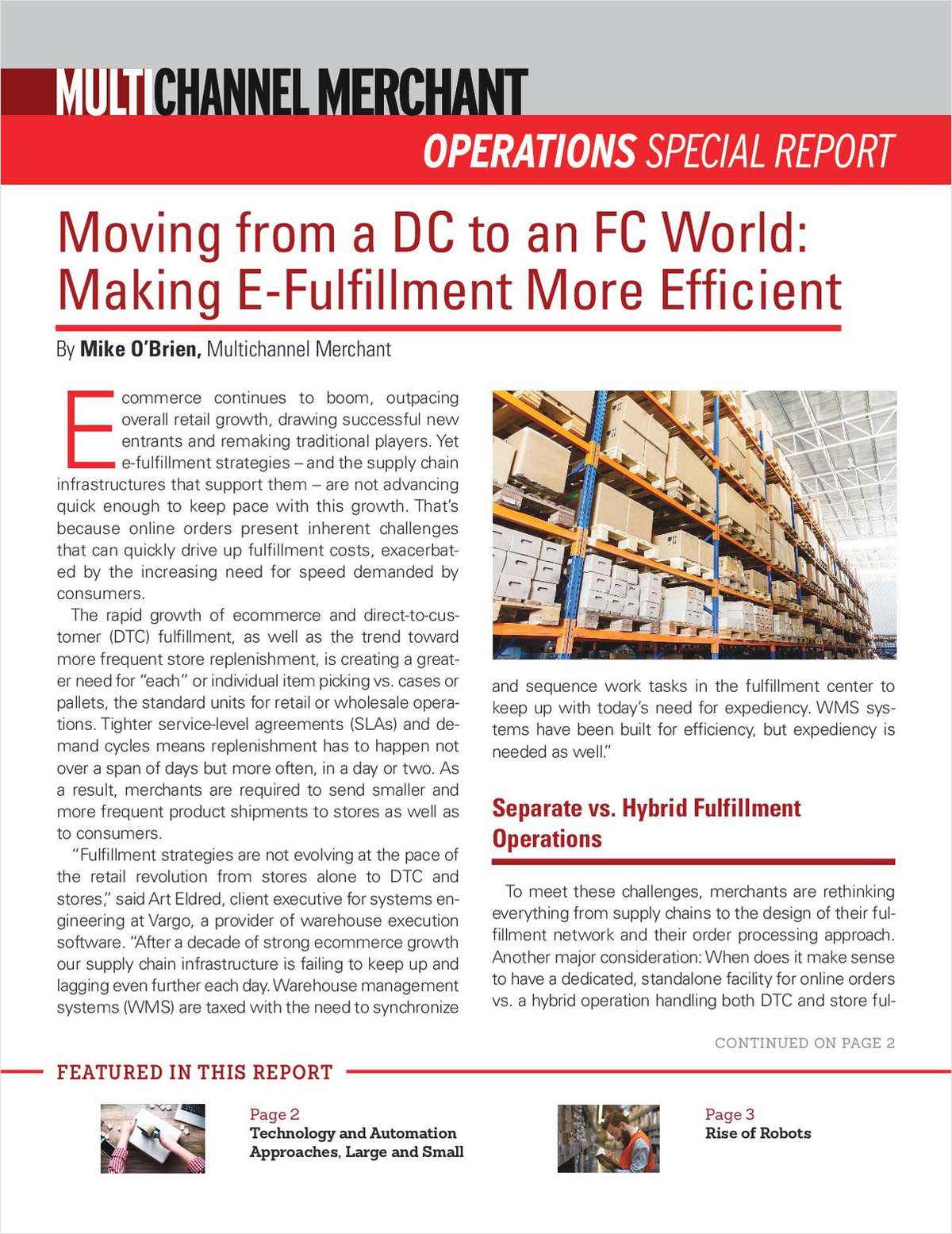 Meeting E-Fulfillment Challenges as Expectations Rise