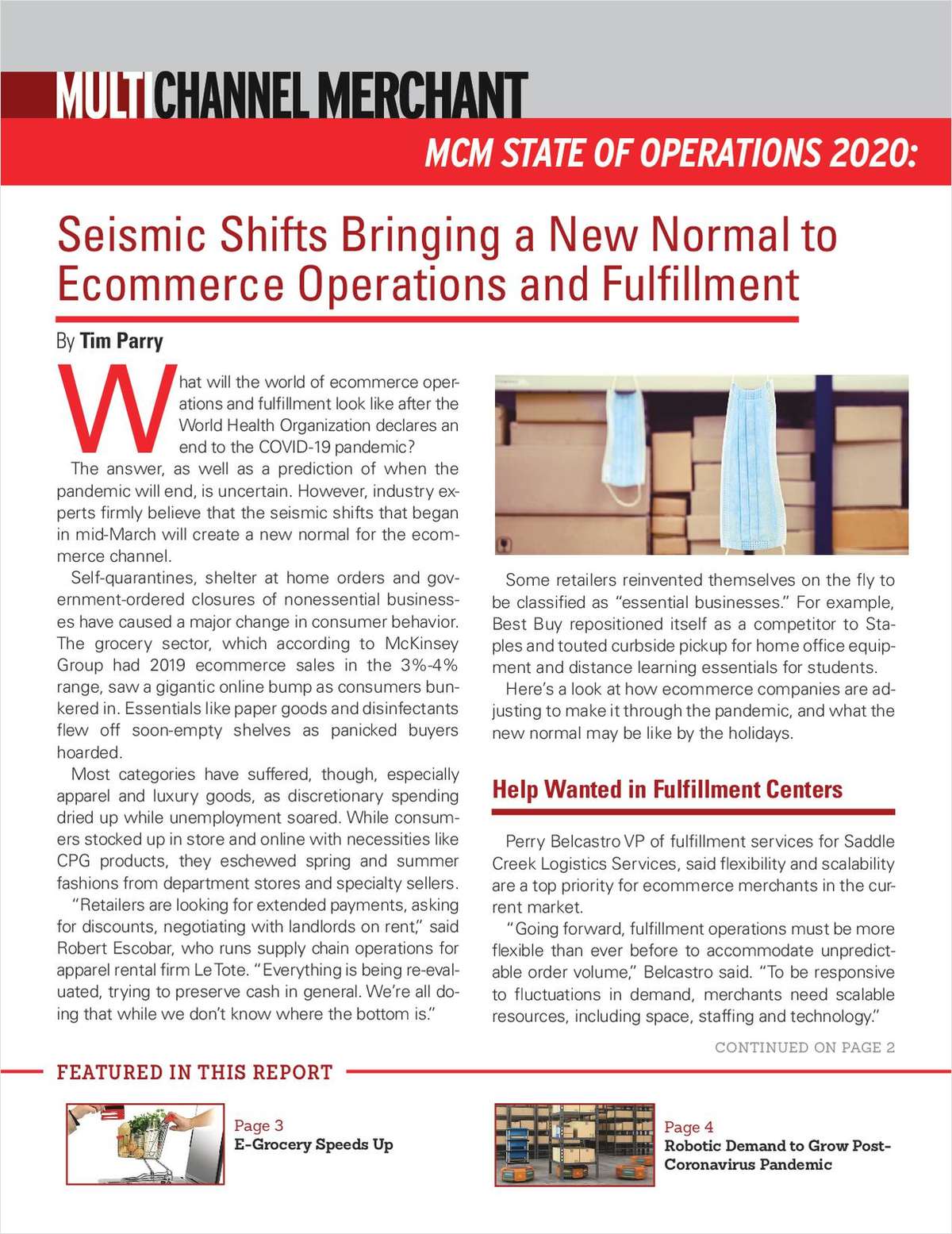 Seismic Shifts Bringing a New Normal to Ecommerce Operations and Fulfillment