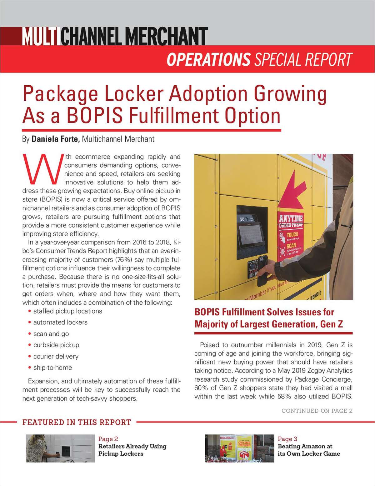 Automated Package Lockers Growing as a BOPIS Solution