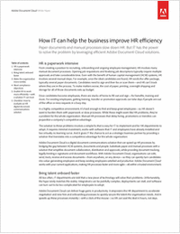 How IT Can Help the Business Improve HR Efficiency