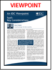 IDC Viewpoint - SaaS: Key Considerations