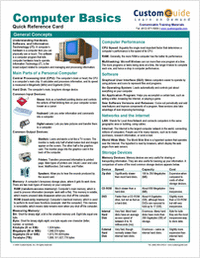 Computer Basics - Free Quick Reference Card Computer Basics - Free Quick Reference Card