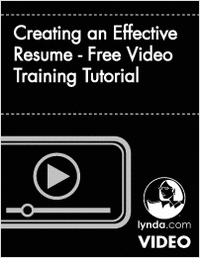 Creating an Effective Resume -  Free Video Training Tutorial