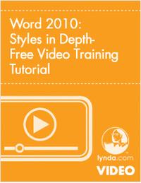 Word 2010: Styles in Depth- Free Video Training Tutorial