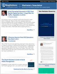 BlogNotions Marketers Newsletter: Monthly eNewsletter Featuring Blogs from Industry Experts