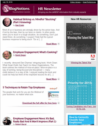 BlogNotions HR Newsletter: Monthly eNewsletter Featuring Blogs from Industry Experts