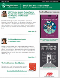 BlogNotions Small Business Newsletter: Monthly eNewsletter Featuring Blogs from Industry Experts