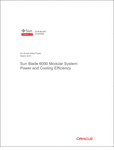 Sun Blade 6000 Modular System: Power and Cooling Efficiency