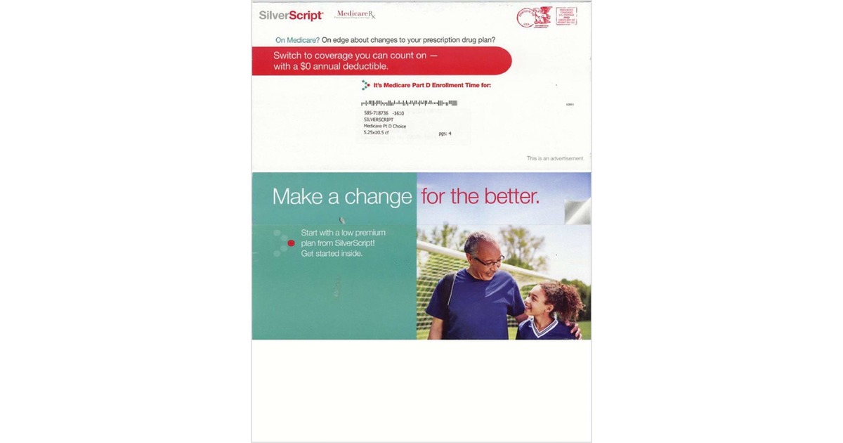 Silverscript Mail Lays Out Benefits Of Drug Plan Free Target