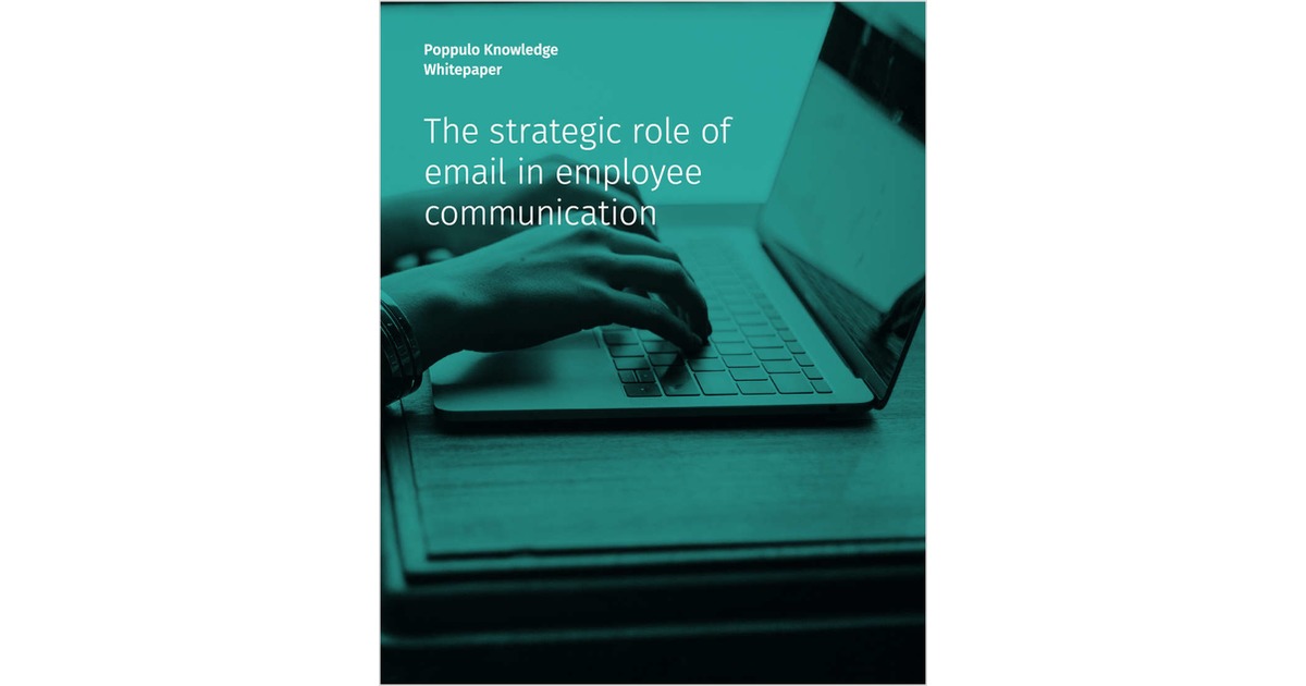 The Strategic Role of Email in Employee Communication