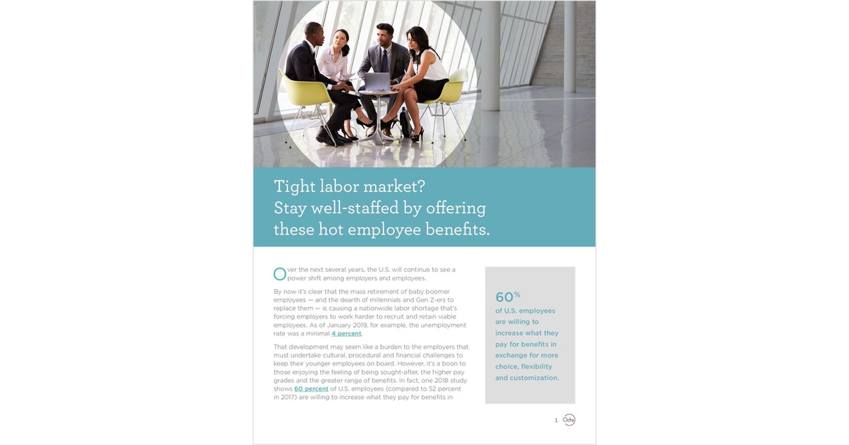 Tight Labor Market? Stay Well-Staffed by Offering These Hot Employee Benefits