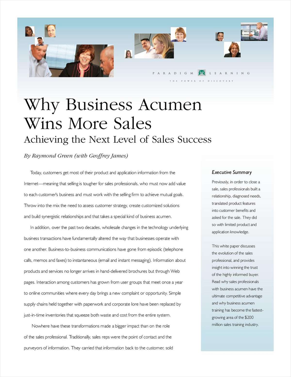 Why Business Acumen Wins More Sales