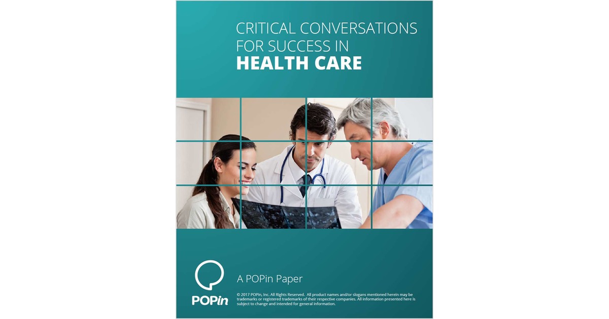 Critical Conversations for Success in Health Care