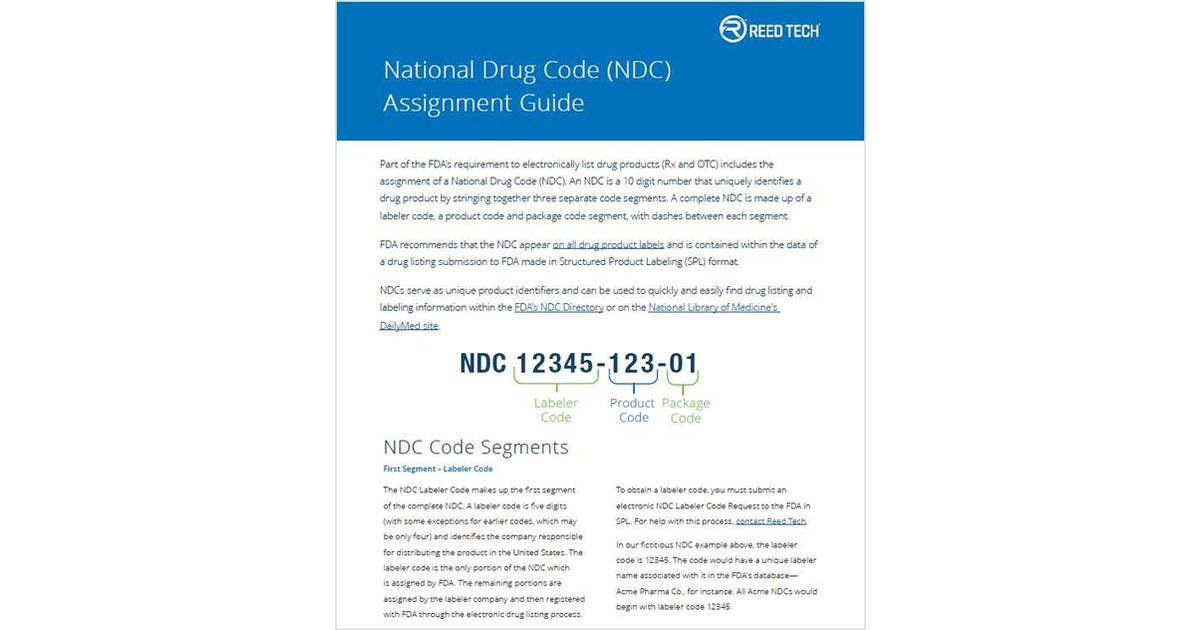 National Drug Code (NDC) Assignment Guide Free eGuide