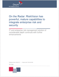 OVUM on RiskVision - Integrating Enterprise Risk and Security