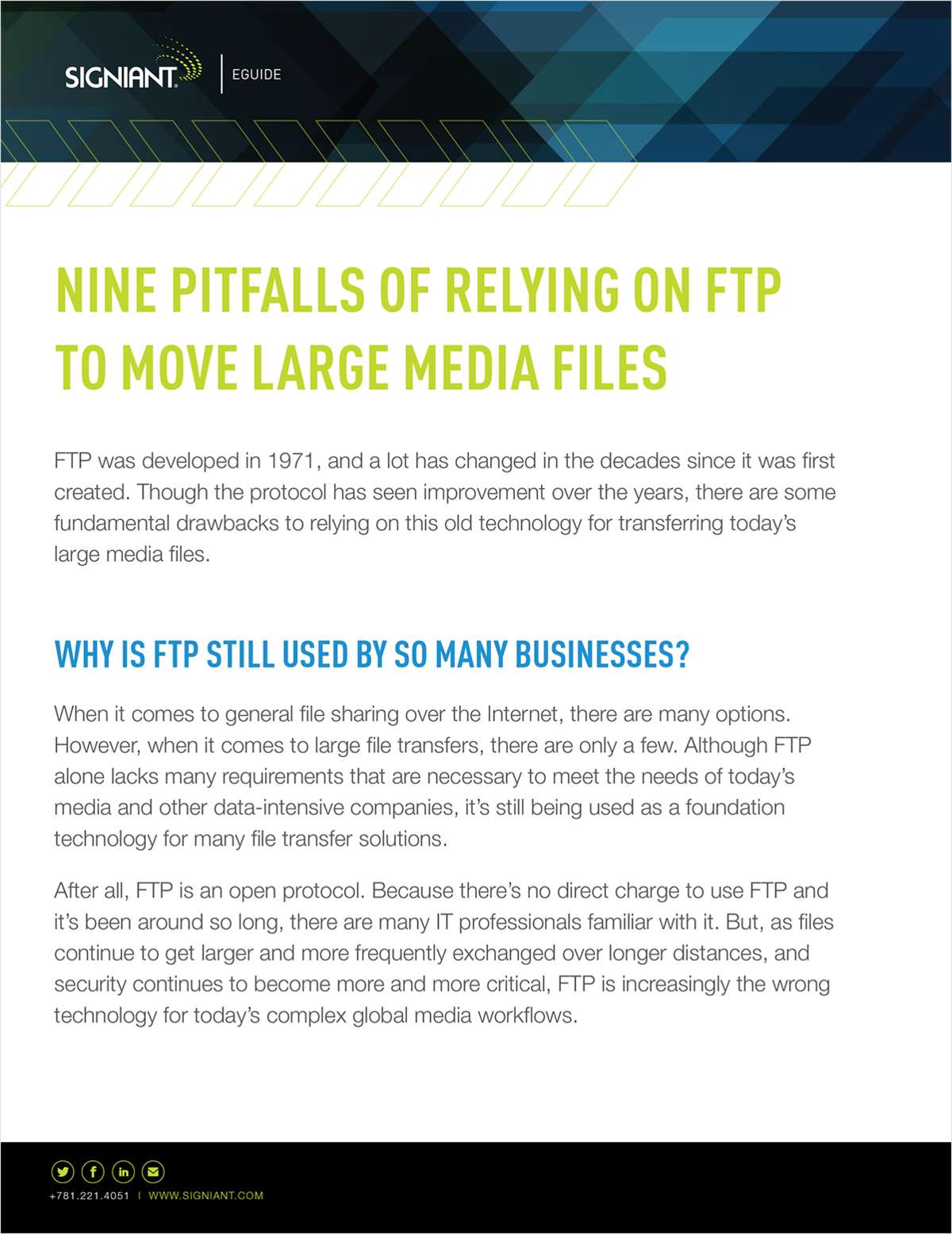NINE PITFALLS OF RELYING ON FTP TO MOVE LARGE MEDIA FILES