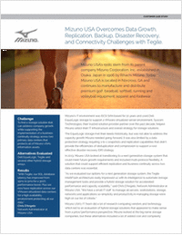 Mizuno USA Overcomes Data Growth, Replication, Backup, Disaster Recovery, and Connectivity Challenges with Tegile.