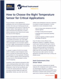 How to Choose the Right Temperature Sensor for Critical Applications