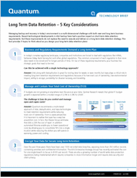 Long Term Data Retention: 5 Key Considerations