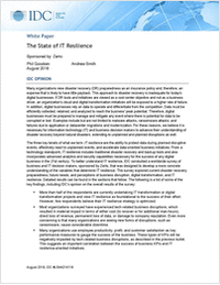 IDC Report: The State of IT Resilience