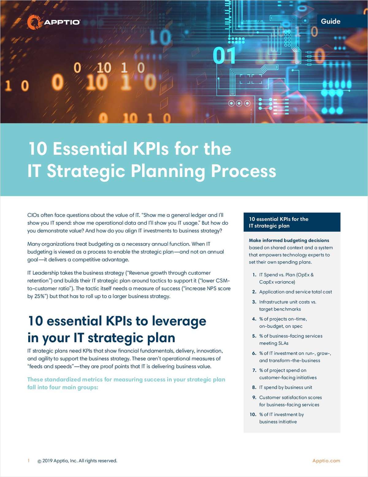 10 Essential KPIs for the IT Strategic Planning Process