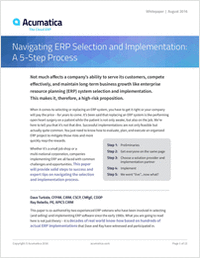 Navigating ERP Selection and Implementation
