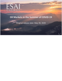 Oil Markets in the Summer of COVID-19