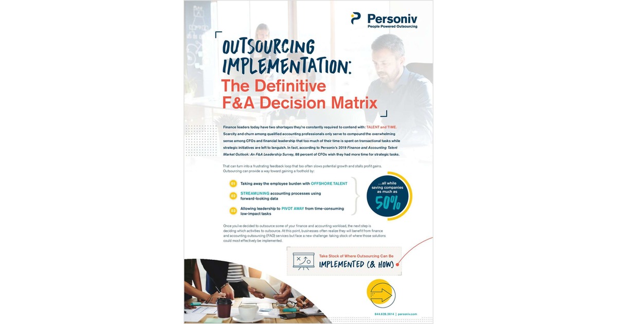 Outsourcing Implementation Cheat Sheet