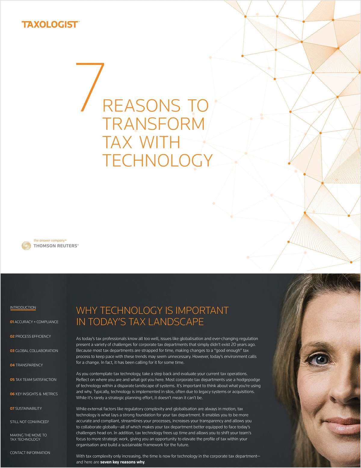 7 REASONS TO TRANSFORM TAX WITH TECHNOLOGY