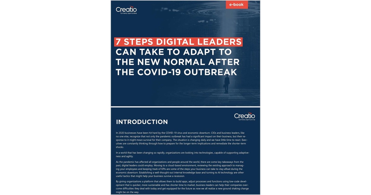 7 STEPS DIGITAL LEADERS CAN TAKE TO ADAPT TO THE NEW NORMAL AFTER THE ...