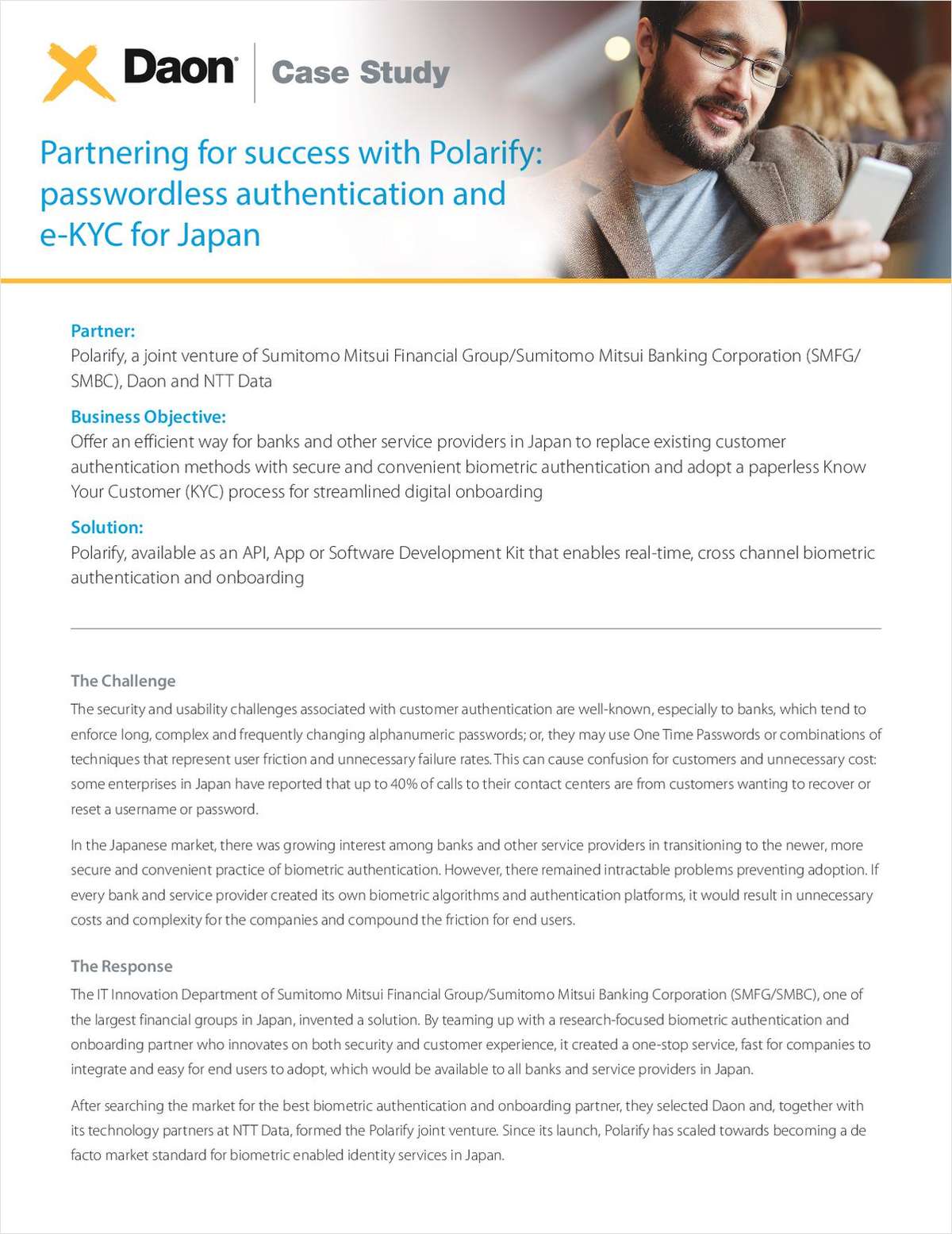 How Sumitomo Mitsui, NTT, and Daon Partner to Bring Passwordless Authentication and e-KYC to Japan