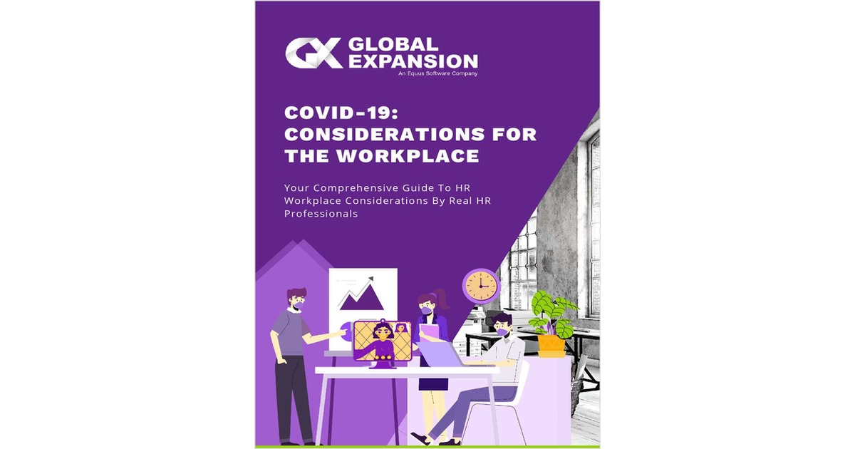 COVID-19: CONSIDERATIONS FOR THE WORKPLACE