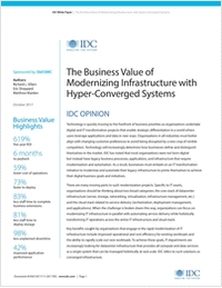 The Business Value of Modernizing Infrastructure with Hyper-Converged Systems