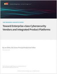 Toward Enterprise-class Cybersecurity Vendors and Integrated Product Platforms