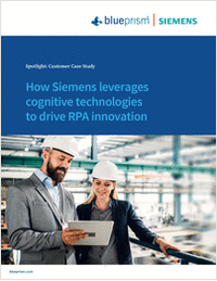 How Siemens leverages cognitive technologies to drive RPA innovation