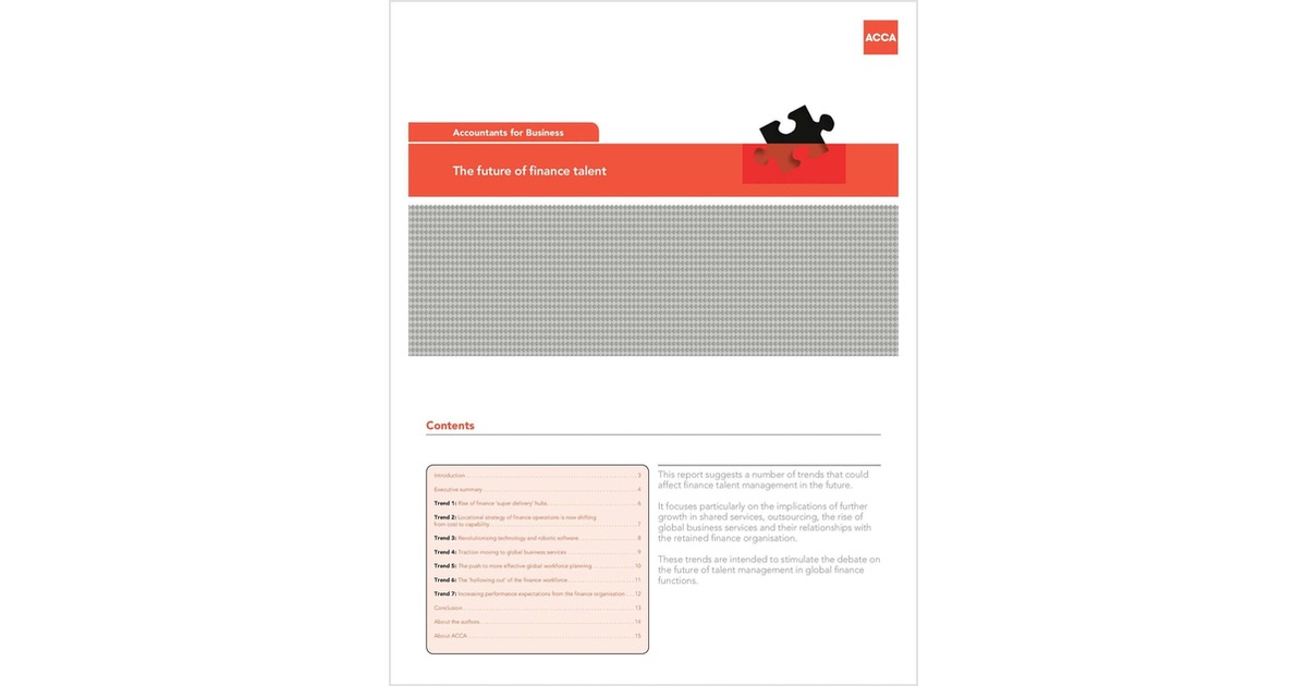 The Future of Finance Talent