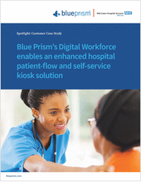 Blue Prism's Digital Workforce enables an enhanced hospital patient-flow and self-service kiosk solution