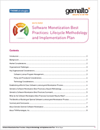 Best Practices: Software Monetization Lifecycle Methodology and Implementation.