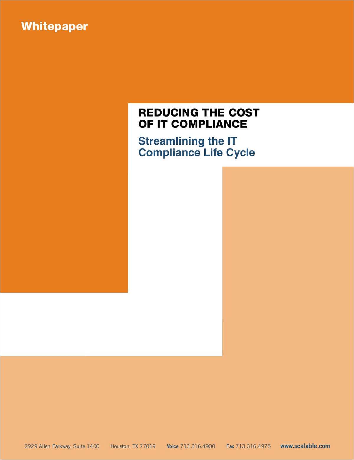 Reducing the Cost of IT Compliance: Streamlining the IT Compliance Life Cycle