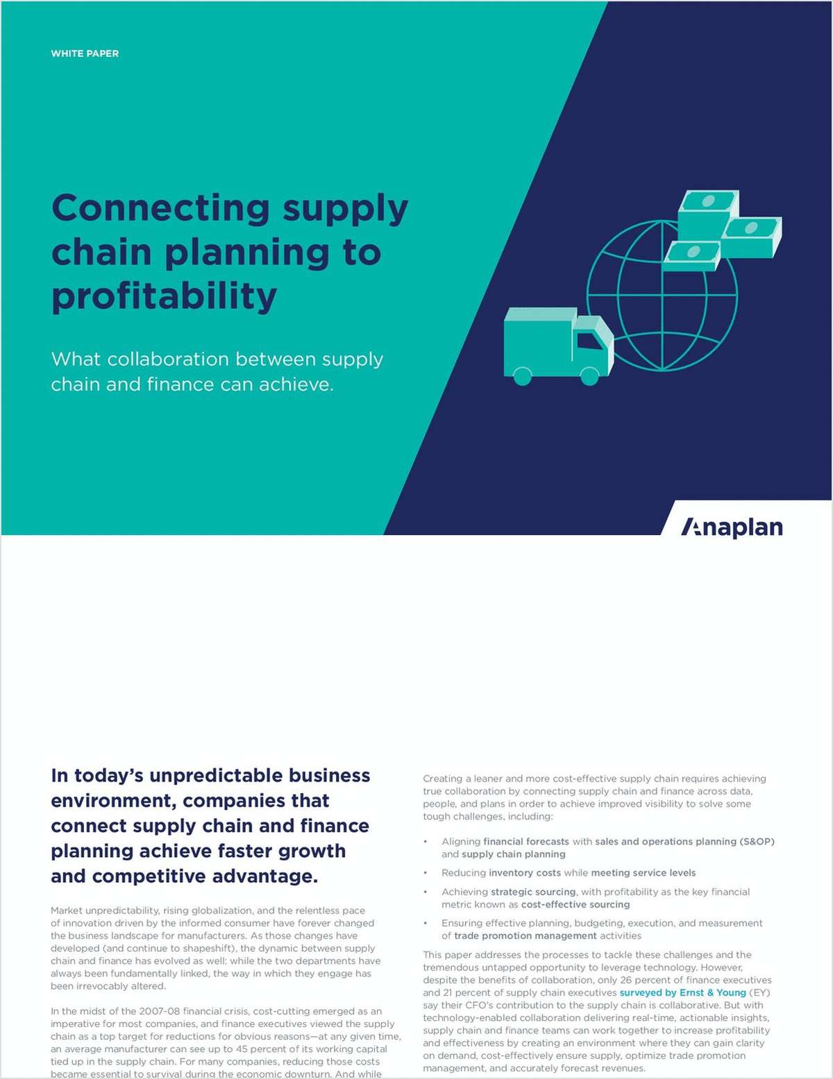 Connecting Supply Chain Planning to Profitability