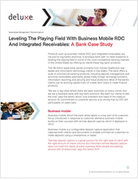 A Bank Case Study: Leveling the Playing Field with Business Mobile RDC and Integrated Receivables