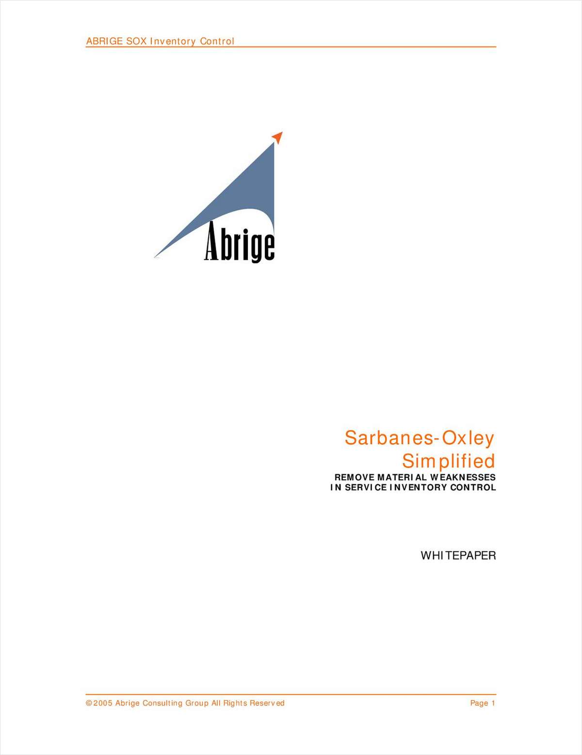 Sarbanes-Oxley Simplified