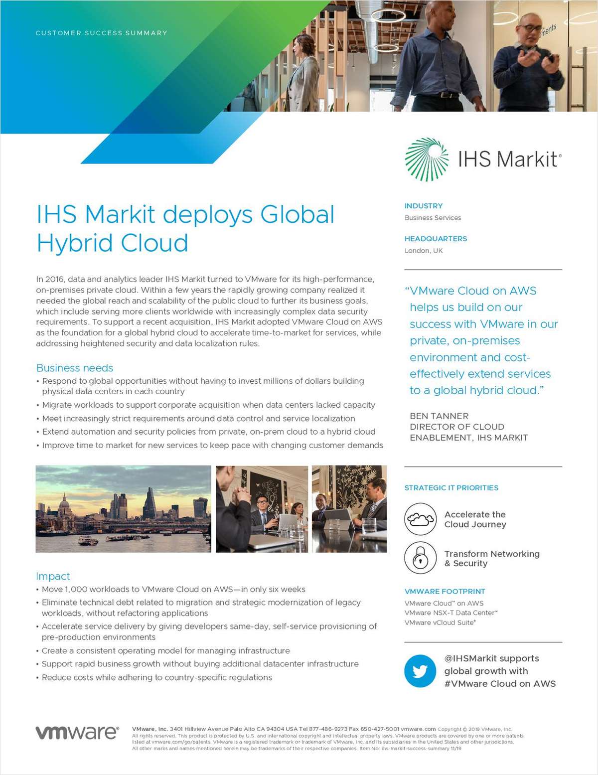 IHS Markit deploys Global Hybrid Cloud