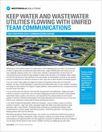 Keep Water and Wastewater Utilities Flowing with Unified Team Communications