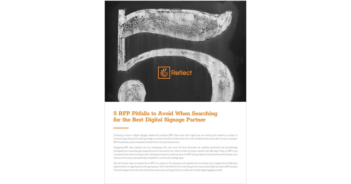 5 RFP Pitfalls to Avoid When Searching for the Best Digital Signage ...